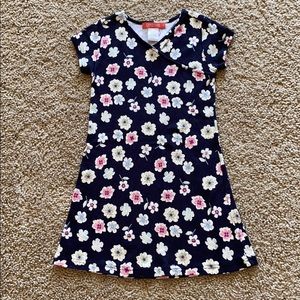 Vintage Gymboree navy blue flower dress